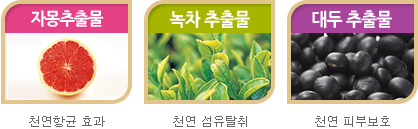 자몽추출물, 녹차추출물, 대두추출물
